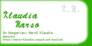 klaudia marso business card